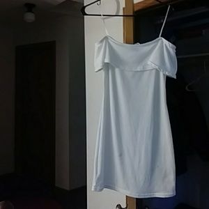 White shoulder dress